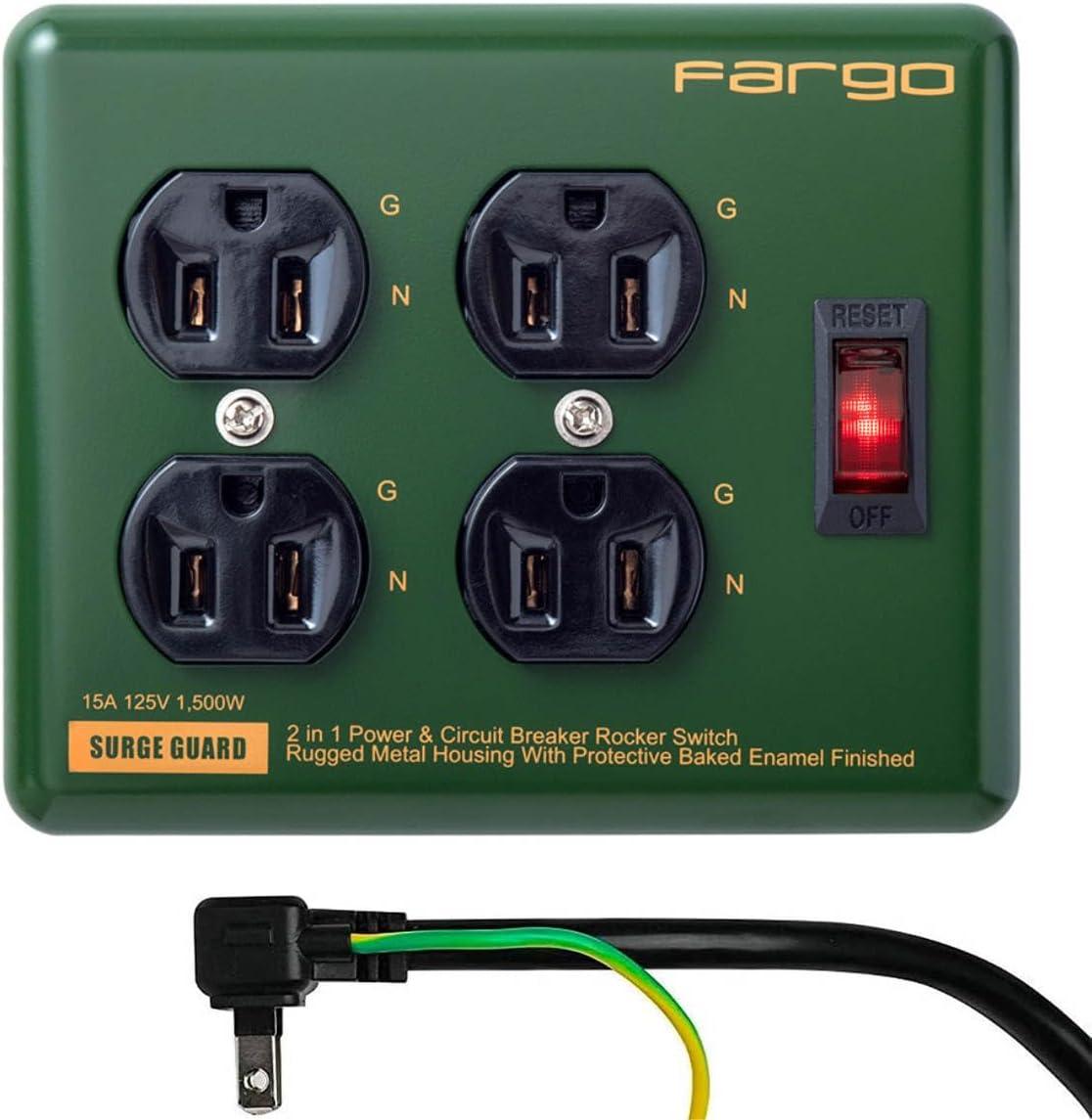 FARGO 工業風 插座 鐵製 汽車烤漆配色 延長插座 通路限定 風格露營 風格野營  PT400