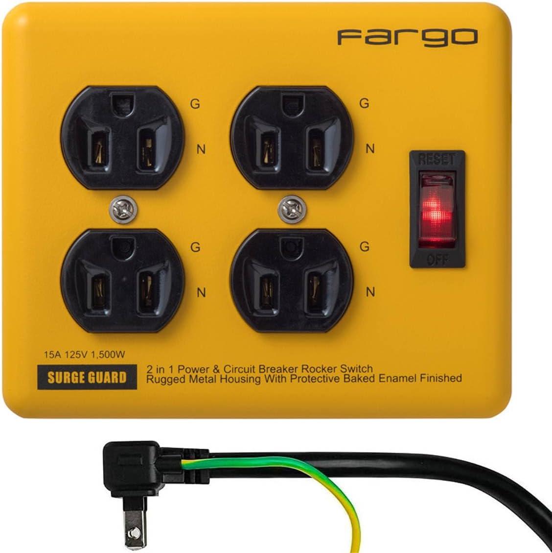 FARGO 工業風 插座 鐵製 汽車烤漆配色 延長插座 通路限定 風格露營 風格野營  PT400