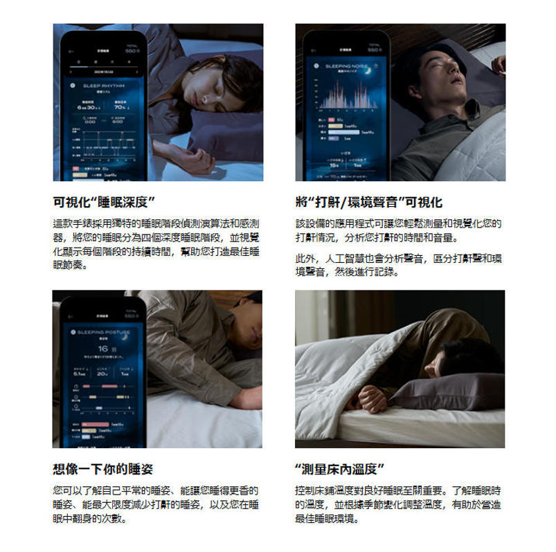 Brain sleep 睡眠追蹤器 高精度睡眠分析 可視化紀錄 非醫療監測裝置