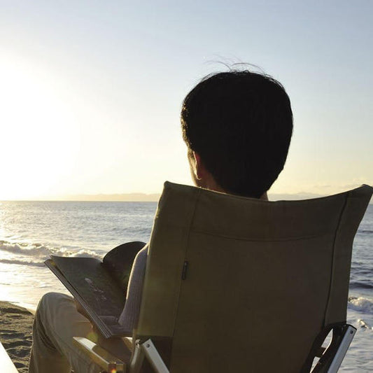 Snow Peak 露營椅 Low Chair 30 LV-091BR(棕色)|日本製 折疊露營椅