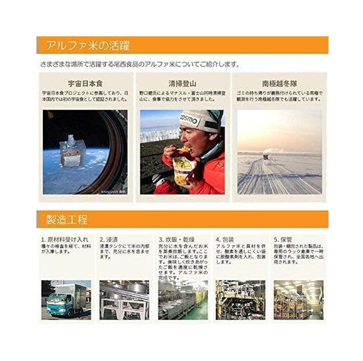 Onisi 尾西食品 飯糰 4種口味×2(5年保存期)防災食品 避難