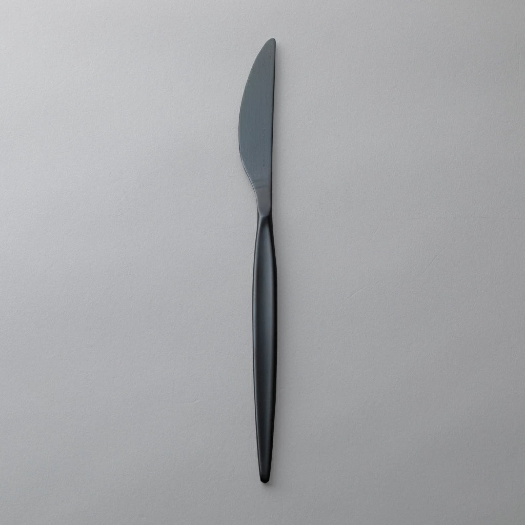 Kuros 燕三條 黑色不鏽鋼餐具禮盒 8件組｜餐刀叉匙＋餐具托 日本製高質感餐桌套組