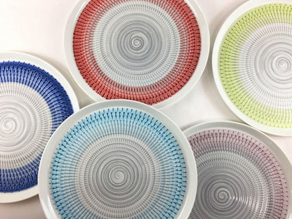 波佐見燒 色染流紋圓盤 21cm｜一真窯 手作陶盤｜日本製（五色可選）