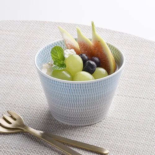 波佐見燒 放射刻紋杯｜一真窯 茶杯 蕎麥麵杯｜日本製（五色可選）