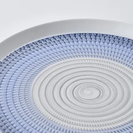 波佐見燒 色染流紋圓盤 21cm｜一真窯 手作陶盤｜日本製（五色可選）