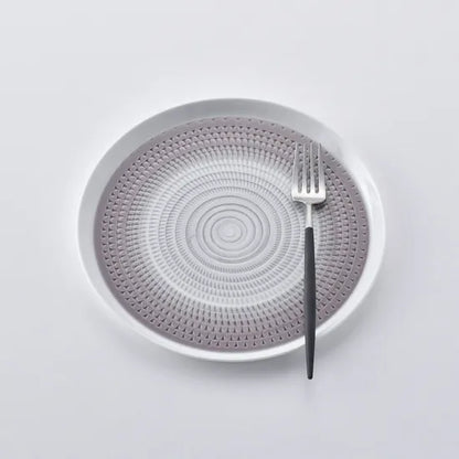 波佐見燒 色染流紋圓盤 21cm｜一真窯 手作陶盤｜日本製（五色可選）