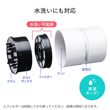 Sanwa Direct 200-CD070 桌上型吸塵器｜充電式 桌面清潔 強弱兩段 白色