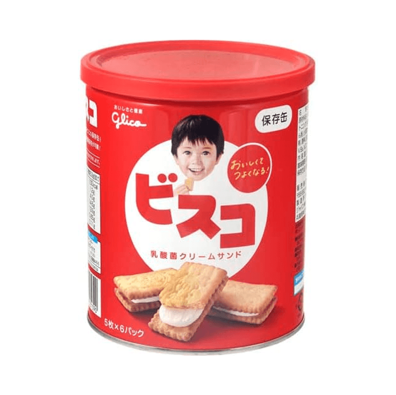 Bisco 必思可 奶油夾心餅乾罐 5年期限 (保存罐) 防災食品 30枚入
