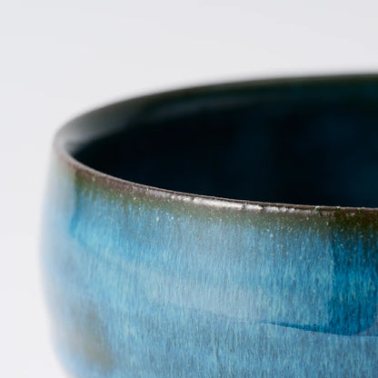 AKOMEYA TOKYO 波佐見燒 抹茶三件組｜青藍釉｜日本製 茶碗＋茶筅＋茶杓