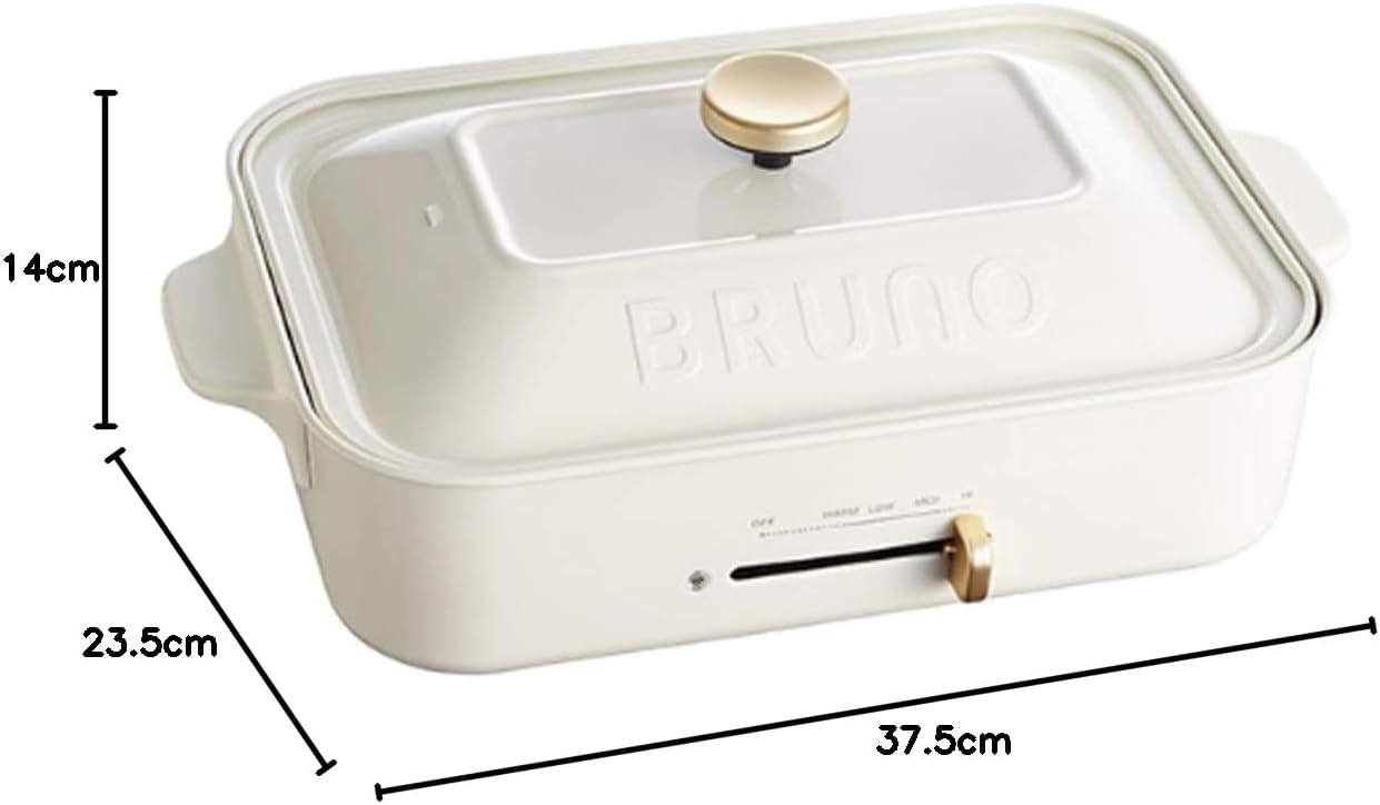 BRUNO 多功能電熱鍋 Compact Hot Plate BOE021｜平面烤盤＋章魚燒盤｜日本人氣料理電熱鍋 3色可選