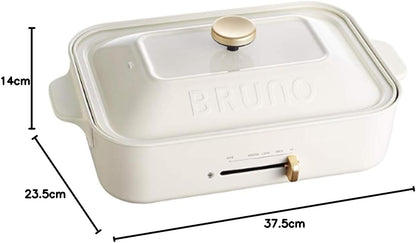 BRUNO 多功能電熱鍋 Compact Hot Plate BOE021｜平面烤盤＋章魚燒盤｜日本人氣料理電熱鍋 3色可選