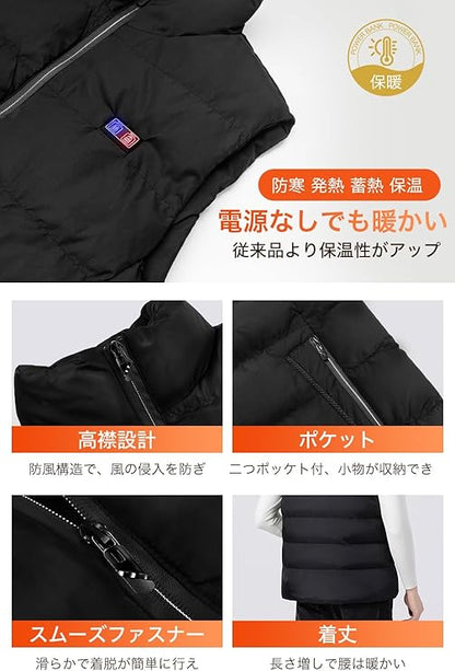 USB 電熱背心 三段溫控 發熱馬甲 電熱保暖衣 機車・露營・戶外 不含行動電源