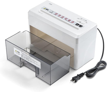 Sanwa Direct 400-PSD025 小型碎紙機｜電動 微細交叉切碎 靜音 家庭辦公用