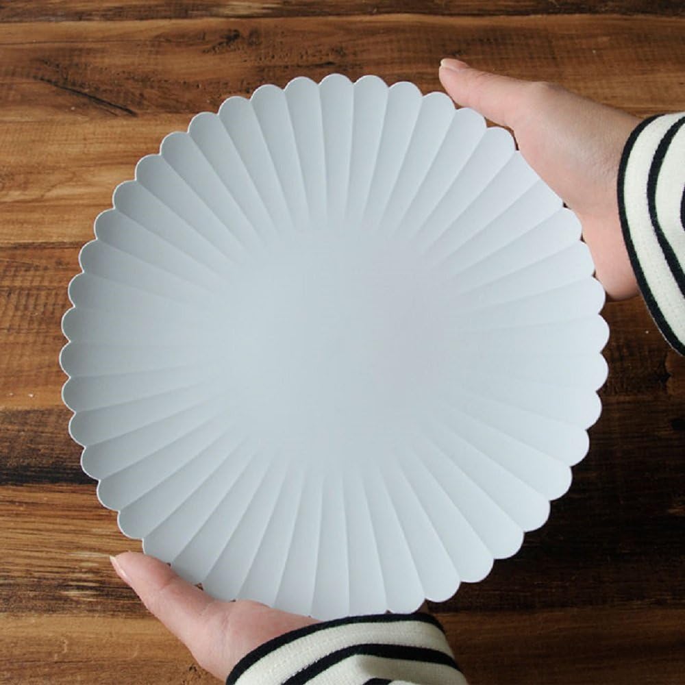 有田燒 TY Palace 220 大盤 22cm 霧灰｜日本製設計餐盤