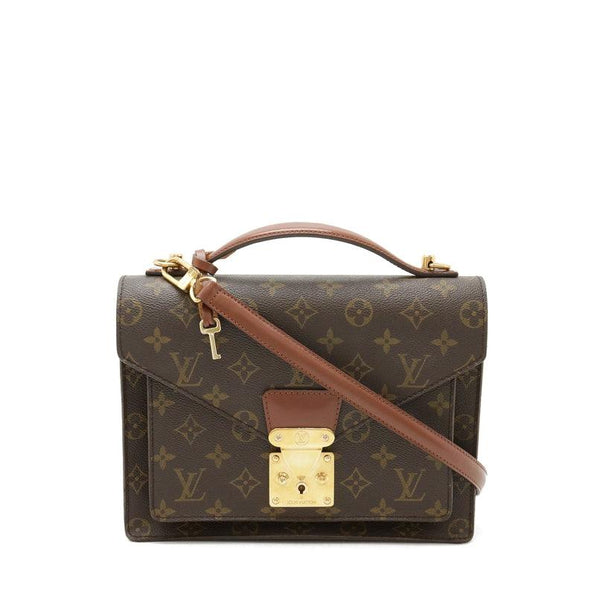 LV 二手正品 中古老花蒙梭 郵差包26  Louis Vuitton Monceau 26 2way Shoulderbag（Used B）