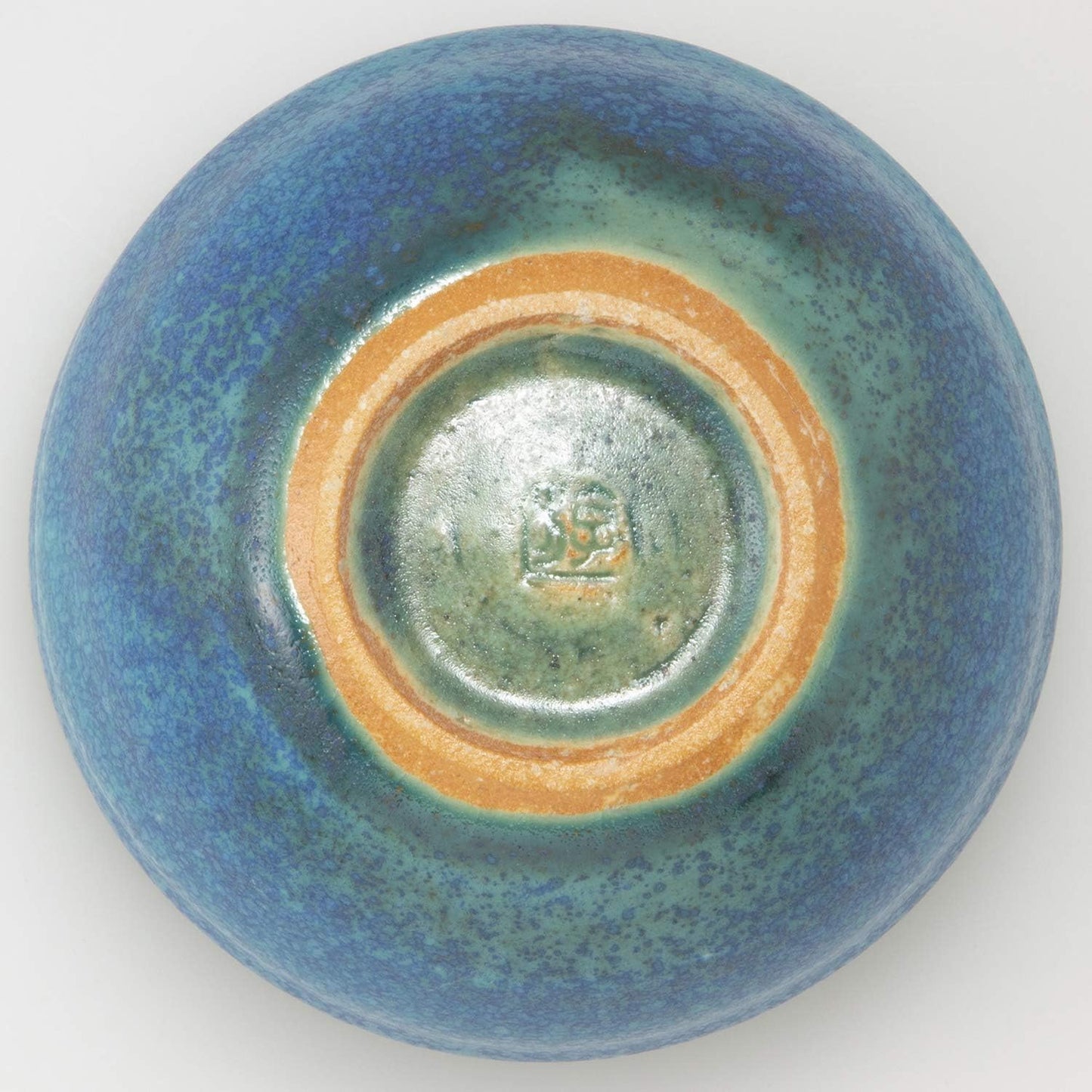 信樂燒 青彩釉陶杯 340ml｜日本製 手作杯