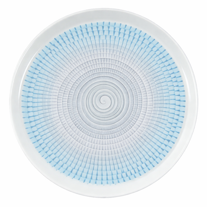 波佐見燒 色染流紋圓盤 21cm｜一真窯 手作陶盤｜日本製（五色可選）