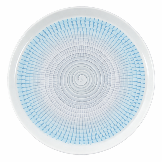 波佐見燒 色染流紋圓盤 21cm｜一真窯 手作陶盤｜日本製（五色可選）