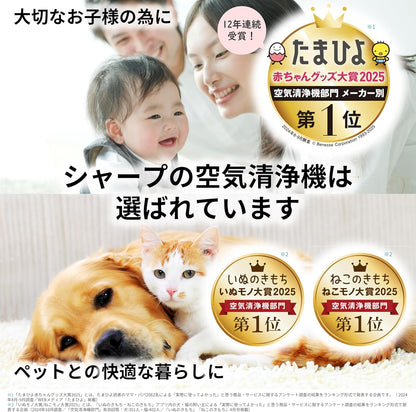 Sharp 夏普 FU-SC01-W 空氣清淨機｜Plasmacluster 7000｜6畳適用 小型夜燈款