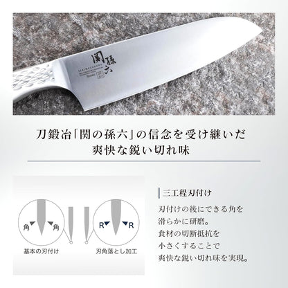 貝印 KAI 關孫六 匠創 小三德刀 145mm AB5162｜日本製 輕巧主廚刀