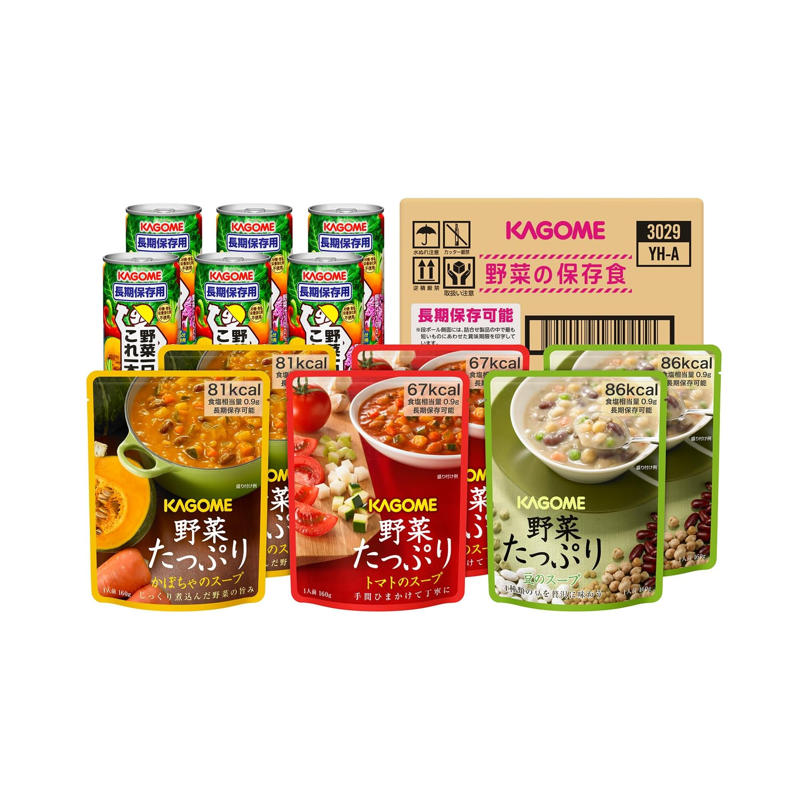Kagome 防災食品 蔬菜湯 野菜食物包 5.5 年保存 緊急備用糧 非常食