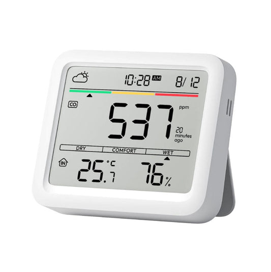 SwitchBot 溫濕度計 Pro｜智慧 CO2 二氧化碳監測儀：大螢幕顯示・健康辦公環境預警