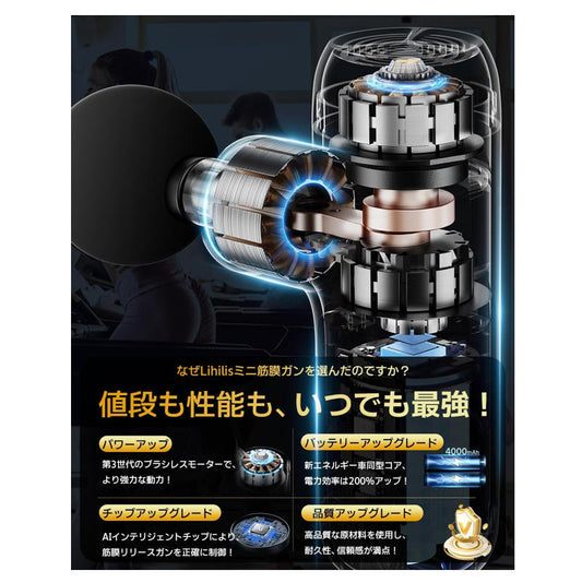 LIHILIS 專業級 智能筋膜槍｜340g 超輕量｜日本監修設計｜紅點設計獎