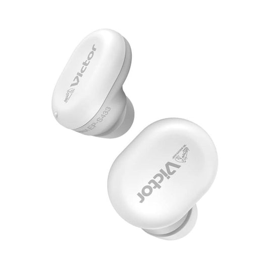 JVC Kenwood Victor 高遮音耳塞 EP-S433｜最高35dB 降噪｜氣墊式舒適設計｜睡眠・通勤・專注用（白色）