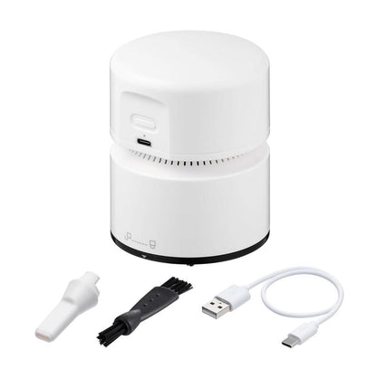 Sanwa Direct 200-CD070 桌上型吸塵器｜充電式 桌面清潔 強弱兩段 白色