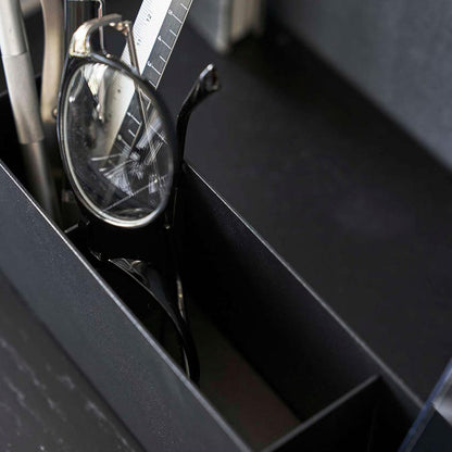 日本山崎實業 yamazaki tower 細長型桌面收納架 50cm｜極簡鋼製設計 黑 白