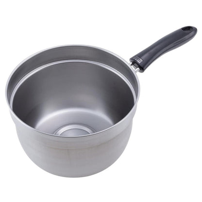 日本燕三條 18cm 不鏽鋼單手鍋｜防溢設計 附蓋｜電磁爐/瓦斯通用｜和平Freiz 日本製