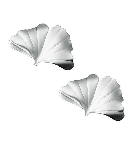 HUTLERY 銀杏葉造型筷架 2入禮盒組｜日本燕三條製 銀色金屬餐桌配件