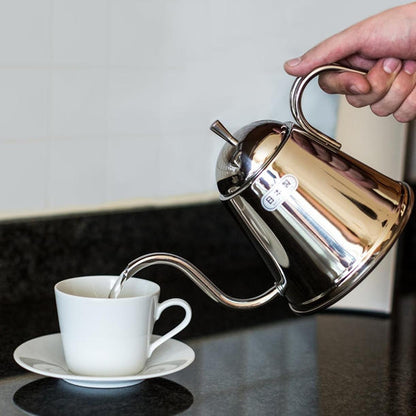 日本製 燕三條 YOSHIKAWA 細口不鏽鋼手沖壺 1.0L｜IH & 直火可用｜SH8994