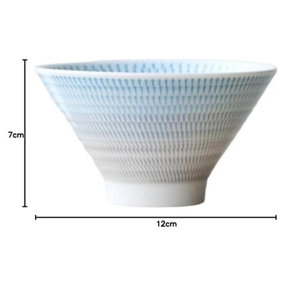 波佐見燒 富士刻紋飯碗｜一真窯 手作茶碗｜飛鉋刻紋 日本製（四色可選）