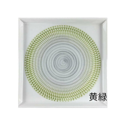 波佐見燒 漸層放射刻紋方皿 13.5cm｜一真窯 手作陶盤｜日本製 五色可選