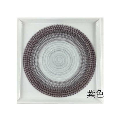 波佐見燒 漸層放射刻紋方皿 13.5cm｜一真窯 手作陶盤｜日本製 五色可選