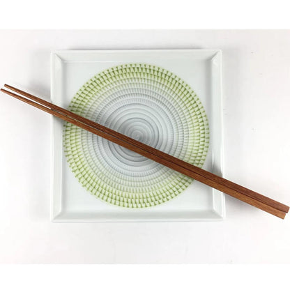 波佐見燒 漸層放射刻紋方皿 13.5cm｜一真窯 手作陶盤｜日本製 五色可選