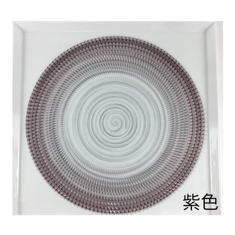波佐見燒 漸層放射刻紋方皿 21cm｜一真窯 手作陶盤｜日本製（五色可選）