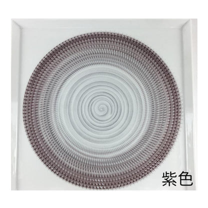 波佐見燒 漸層放射刻紋方皿 21cm｜一真窯 手作陶盤｜日本製（五色可選）