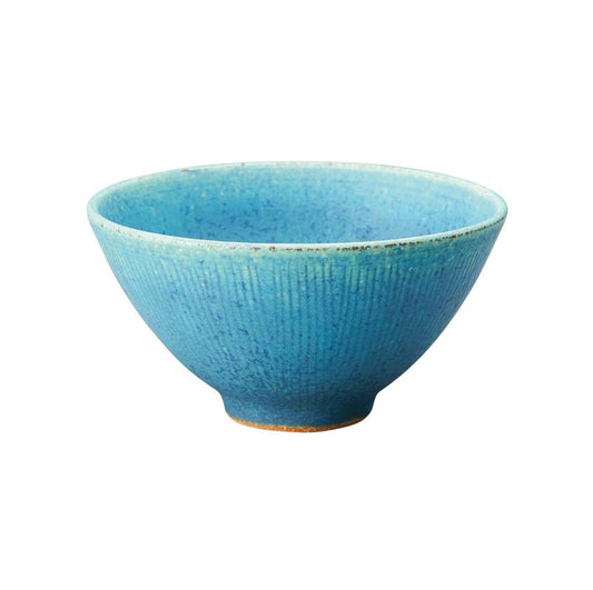 信樂燒 青彩釉飯碗 12cm｜日本製 手作陶碗