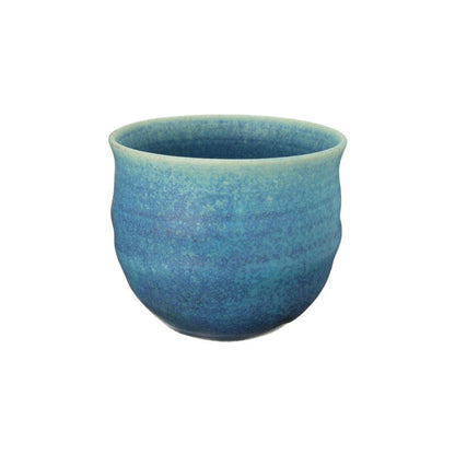 信樂燒 青彩釉陶杯 340ml｜日本製 手作杯