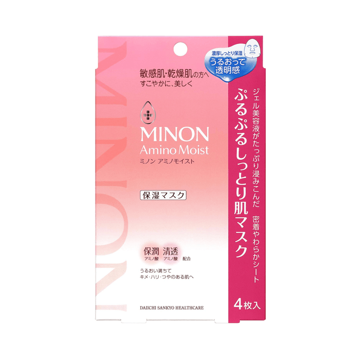 MINON 氨基酸水潤保濕修護面膜 4枚