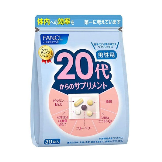 Fancl 芳珂 男性用綜合維他命 各年齡層 20歲 30歲 40歲 50歲 60歲（30袋入）