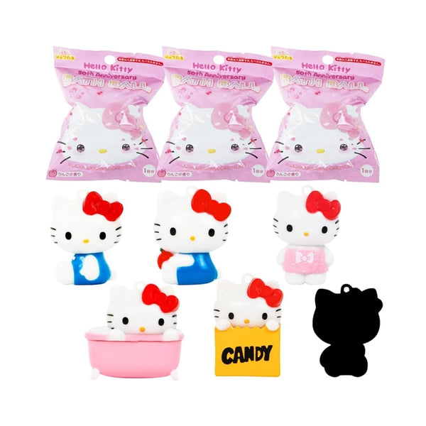 【Santan】Hello Kitty凱蒂貓50週年泡澡沐浴球(入浴劑/泡澡球)3個
