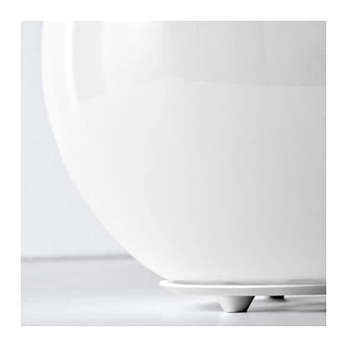 IKEA FADO 圓形桌燈 白色｜柔光玻璃氛圍燈・北歐極簡室內燈 90096376