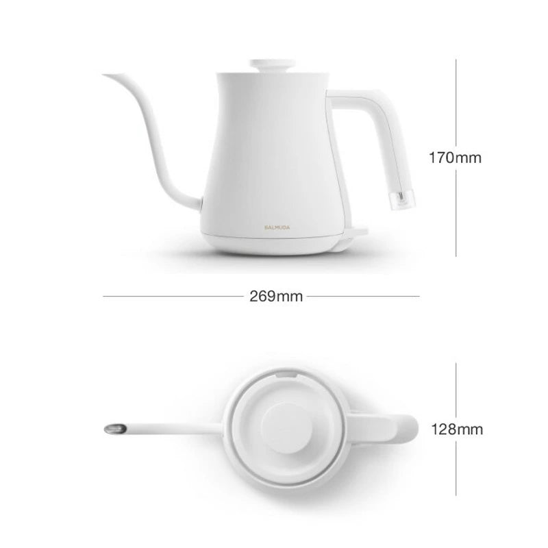 BALMUDA The Pot 手沖電熱壺 白色 KPT01JP-WH｜日本設計 細口壺 咖啡手沖壺 0.6L