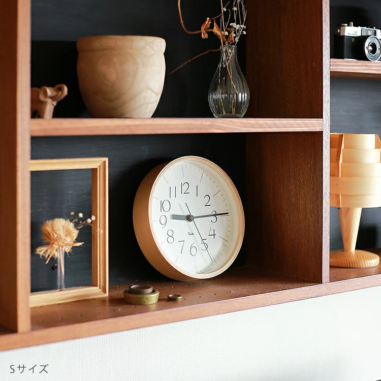 Lemnos RIKI CLOCK 203 掛鐘｜日系極簡木框壁掛時計 20.3cm